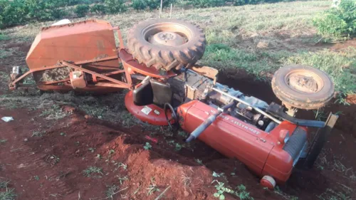 Trator tomba e mata trabalhador em Apucarana