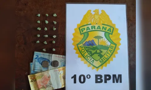 PM de Apucarana apreende pedras de crack; um homem foi preso