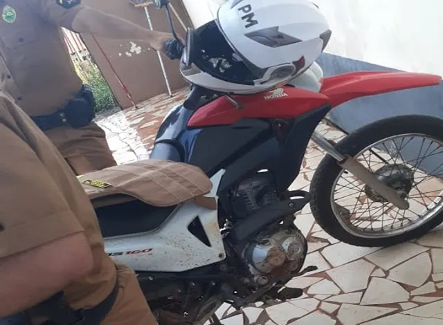 PM recupera moto Honda Broz furtada em Ivaiporã