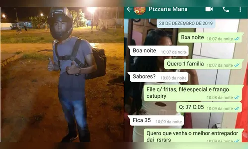 Mãe faz pedidos semanais a pizzaria para apoiar filho entregador no Acre