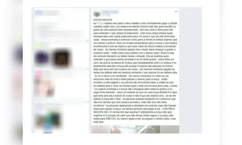 
							Mulher negra é acusada injustamente de furto dentro de ônibus; carteira estava com outra passageira
						
						