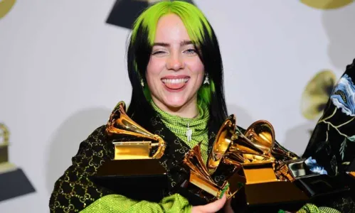 Billie Eilish leva Grammy de álbum do ano e tira recorde de Taylor Swift