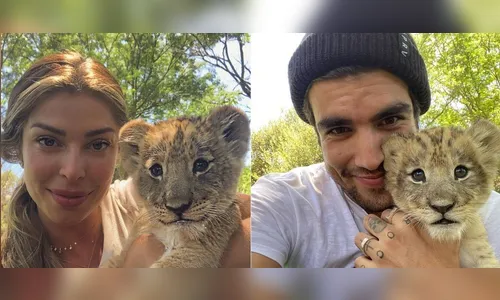Grazi Massafera e Caio Castro viajam à África do Sul e publicam fotos parecidas nas redes