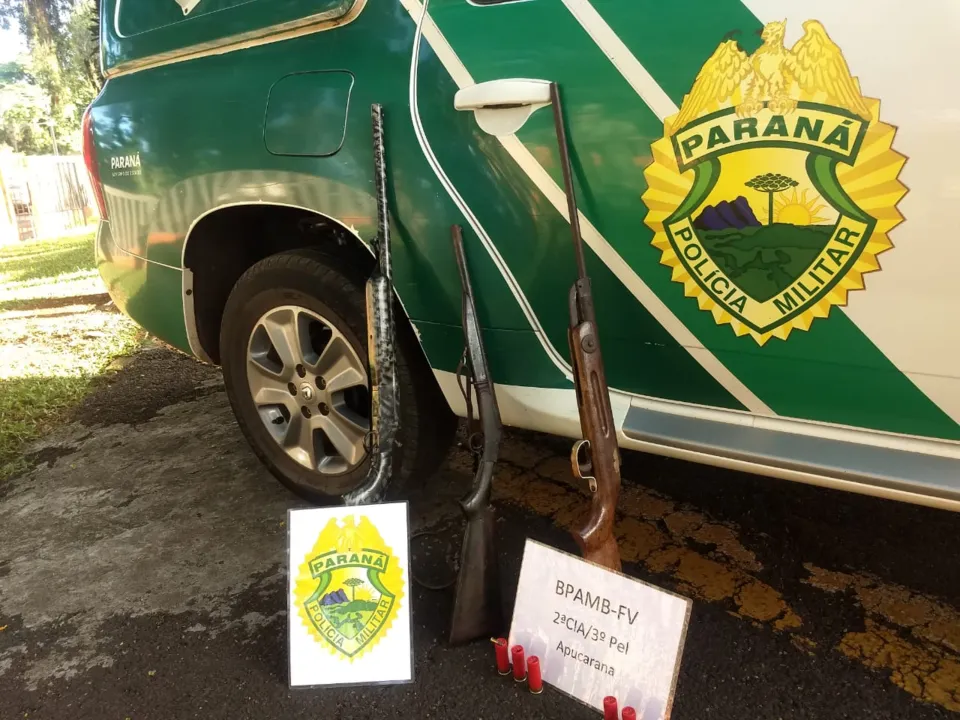 Homem suspeito de caçar javalis em Apucarana é preso por posse ilegal de arma 