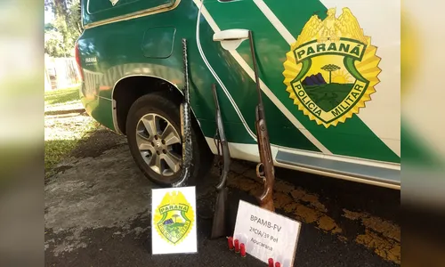 Homem suspeito de caçar javalis em Apucarana é preso por posse ilegal de arma 