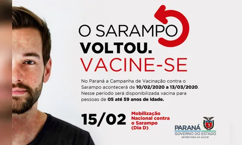 Vacinação contra sarampo começa nesta segunda-feira