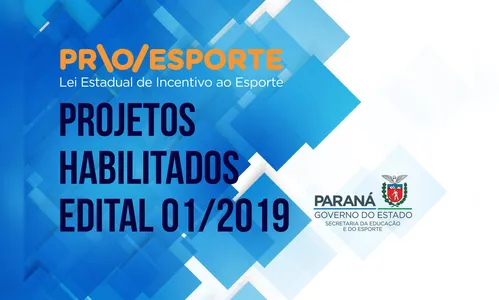 Sai a lista de projetos habilitados no Proesporte