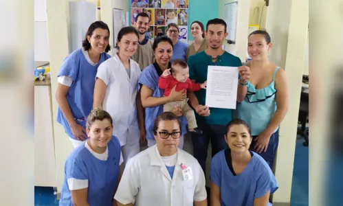 Pai de ex-paciente da UTI Neonatal do Providência faz agradecimento para equipe