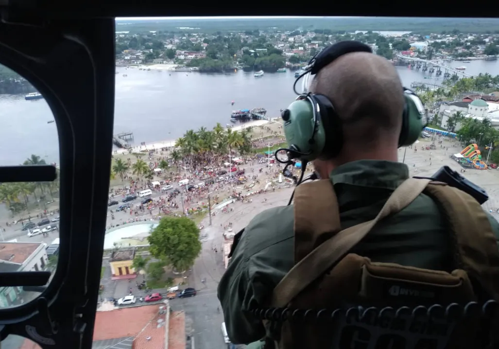 Polícia Civil utiliza helicóptero no pré-carnaval no Litoral