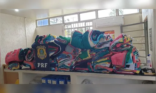 Apucaranense é preso em Porto Vitória transportando camisetas falsificadas  