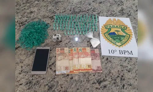 PM de Apucarana apreende cocaína e maconha; um homem foi preso