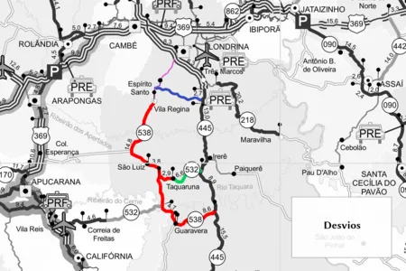 PR-445 será interditada para detonação de rochas