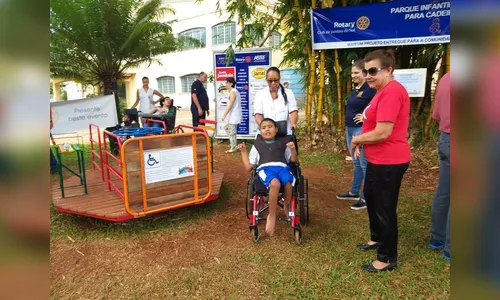 Rotary Club inaugura parque infantil inclusivo em Jandaia 