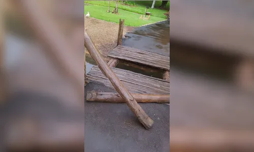 Vândalos promovem “carnaval da destruição” em parque de São João do Ivaí