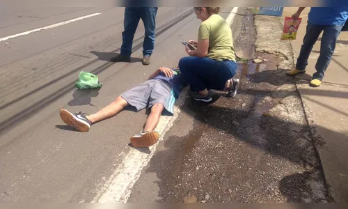 Três pessoas ficam feridas em atropelamento na Avenida Minas Gerais