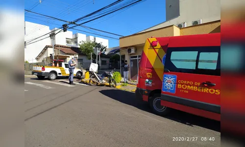 Motociclista sofre ferimentos após acidente em Apucarana