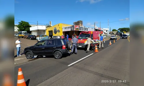 
							Acidente na Avenida Minas Gerais em Apucarana provoca ferimentos em motociclista 
						
						