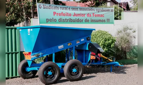 Maquinário vai auxiliar produtores na fertilização do solo