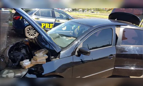 PRF descobre crack dentro de bateria de carro em Cambé; assista 