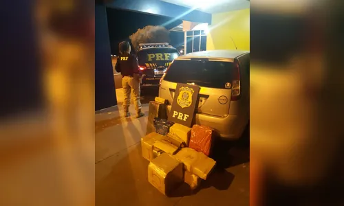 PRF apreende mais de 165 kg de maconha na BR 376 em Mauá da Serra