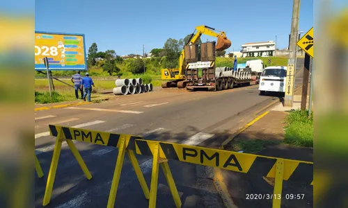 Construção de rotatória no Jardim Ponta Grossa causa interdição de ruas; confira as rotas alternativas
