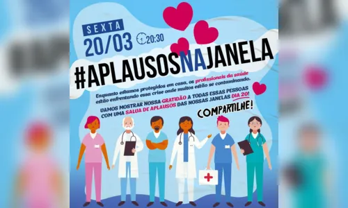 
							Manifestantes organizam ato de apoio aos profissionais de saúde
						
						