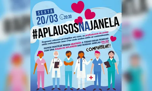 Manifestantes organizam ato de apoio aos profissionais de saúde