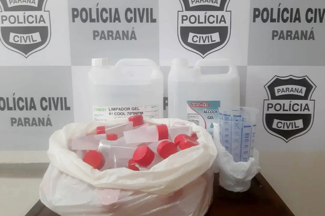 Polícia Civil do Paraná apreende álcool comercializados de forma irregular