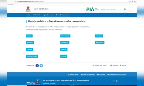 Perícia médica para servidores estaduais será de maneira remota