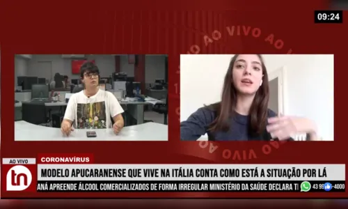 Modelo apucaranense que vive na Itália conta como é estar em isolamento; assista