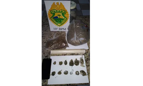 PM de Apucarana apreende maconha e prende jovem no residencial Interlagos