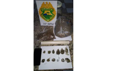 PM de Apucarana apreende maconha e prende jovem no residencial Interlagos