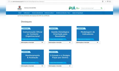 Escola de Gestão oferta cursos a distância em caráter permanente