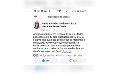 
							Engenheiro apucaranense que sofreu ferimentos graves após cair de bicicleta recebe alta
						
						