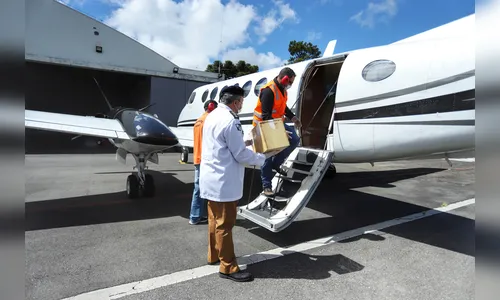 Governo usa aeronaves para agilizar exames da Covid-19