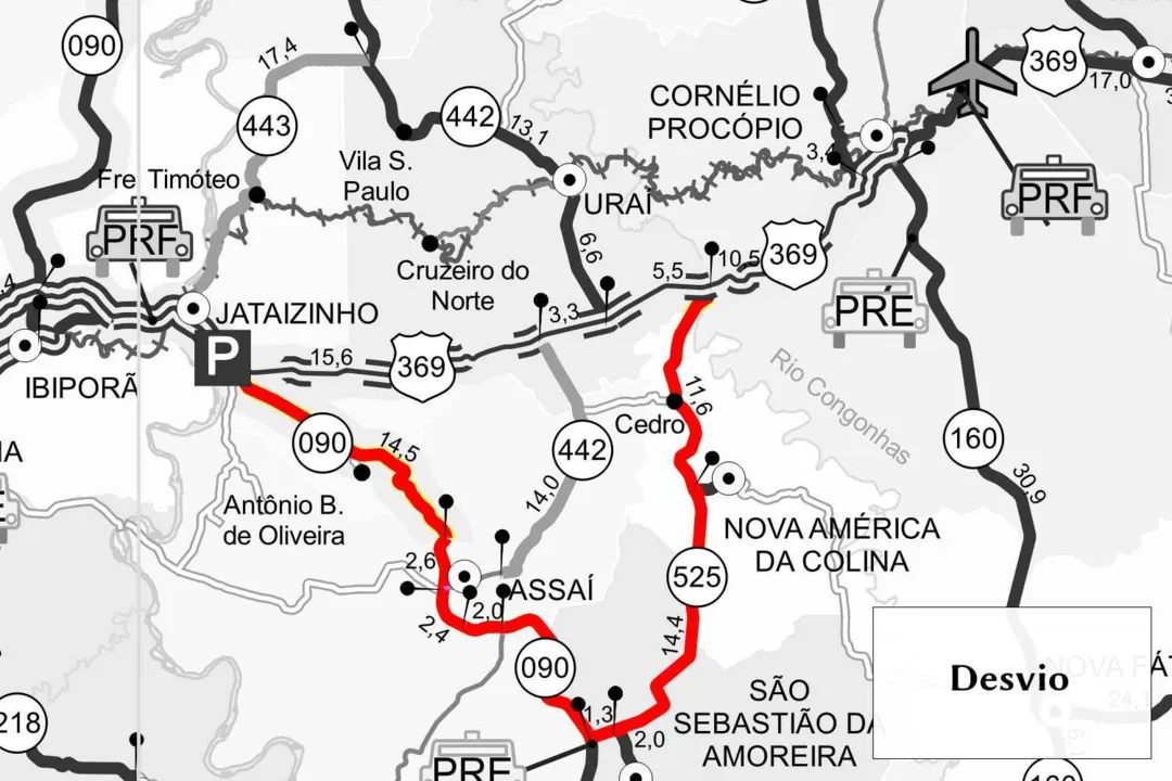 Detonação de rochas na BR-369 é adiada