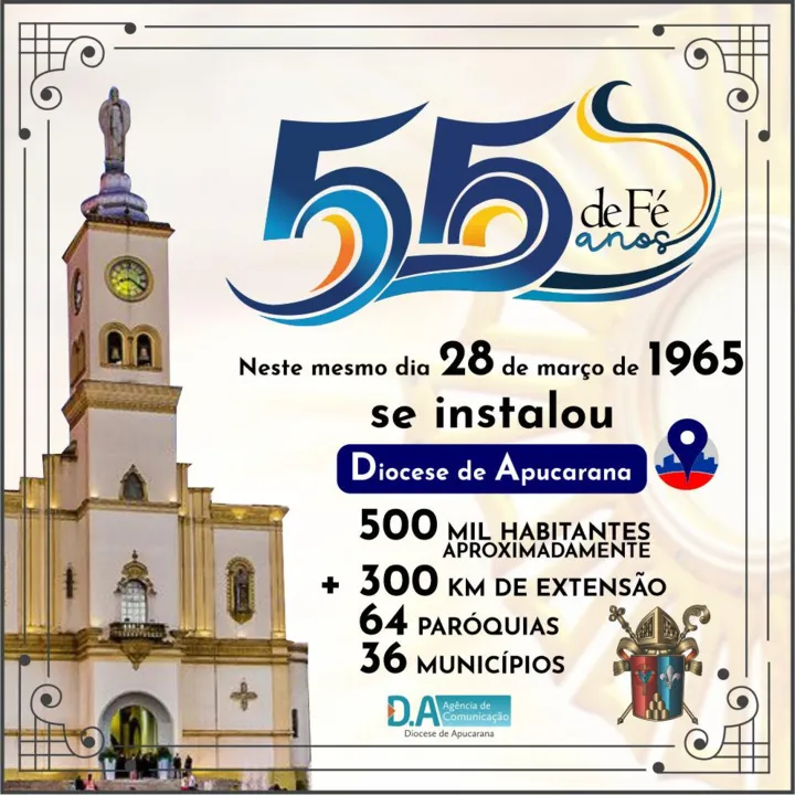 Diocese de Apucarana completa 55 anos 
