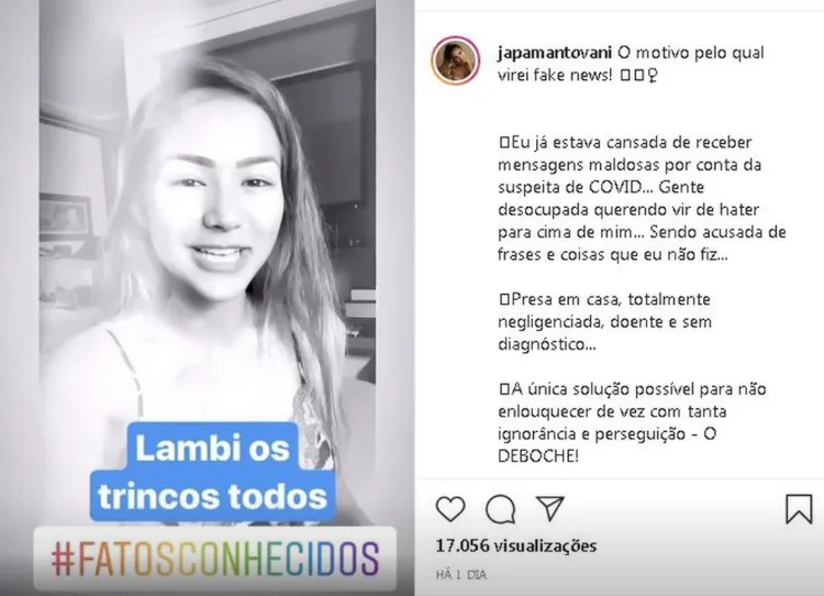 MP processa digital influencer de Cascavel por gerar pânico com vídeo sobre o coronavírus