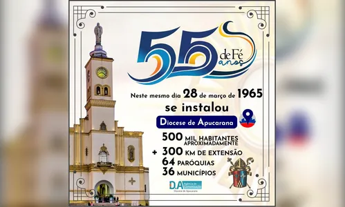 Diocese de Apucarana completa 55 anos 