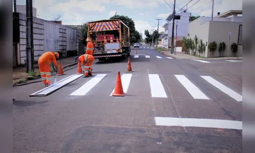 Com recursos estaduais, Arapongas investe R$ 497 mil em sinalização viária