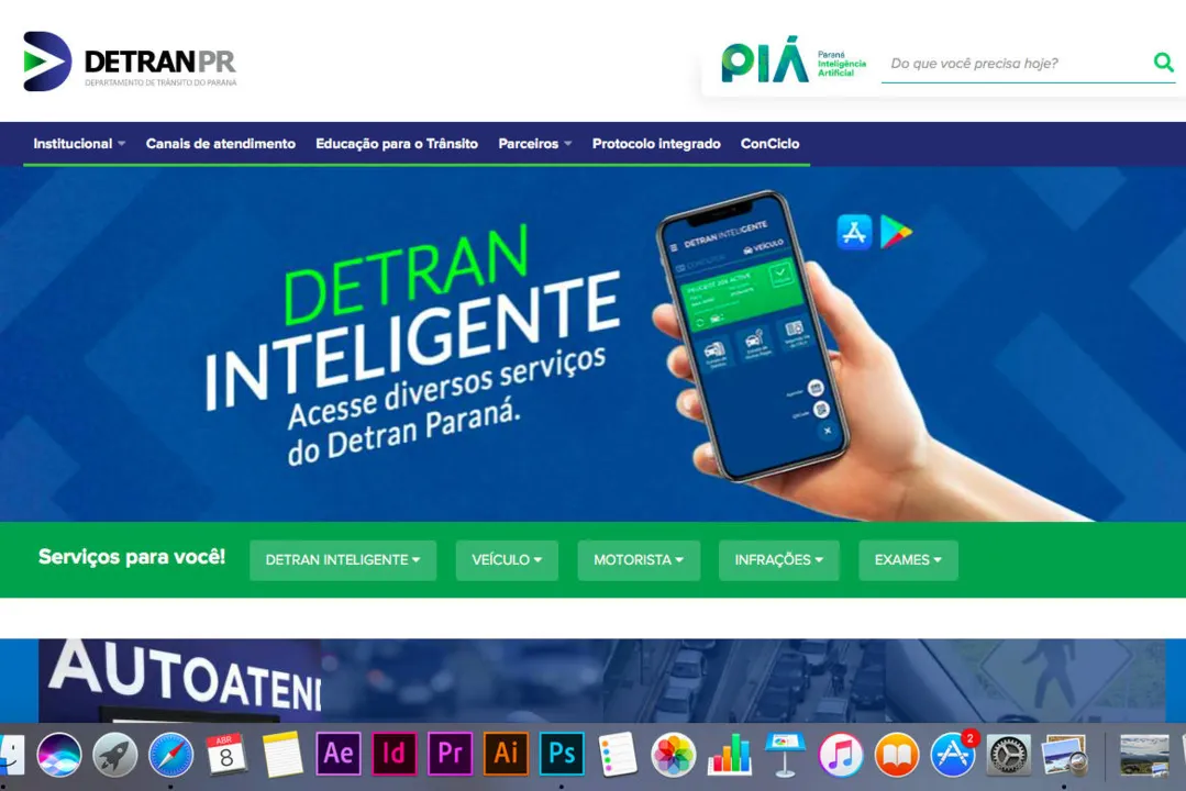 Portal do Detran/PR é avaliado como melhor do País