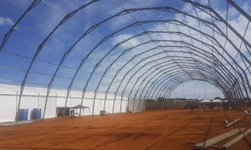s obras começaram nesta semana; previsão é concluir em duas semanas (Foto: Warley de Andrade/Tv. Brasil)