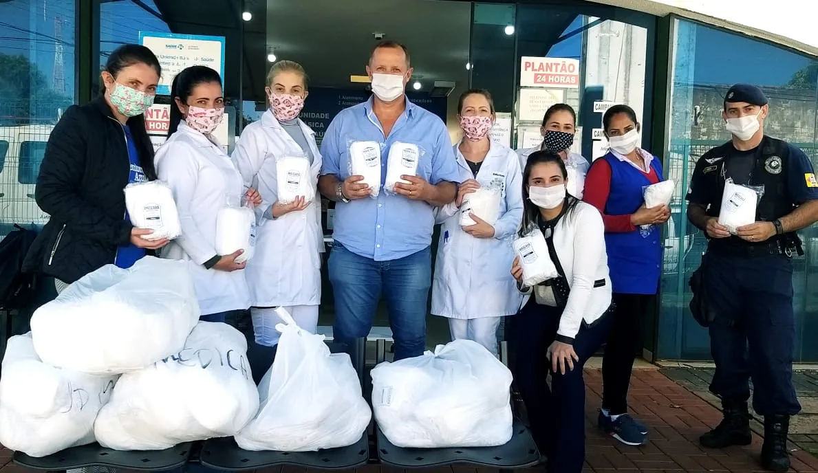 Secretaria Saúde de Cruzmaltina recebe doação de 3.1 mil máscaras  