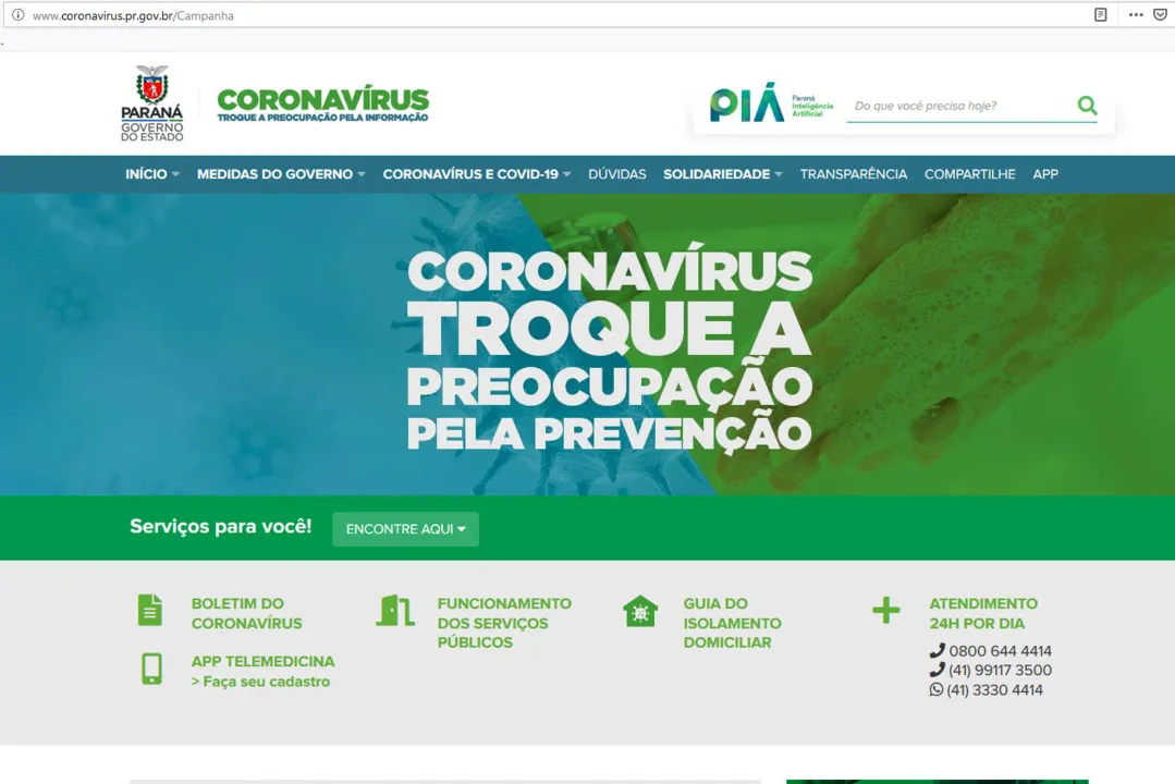 Paraná é um dos estados com maior transparência quanto à Covid-19