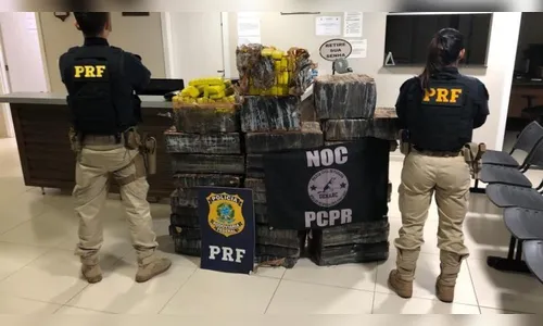 Polícia Civil e PRF prende trio e apreende meia tonelada de maconha
