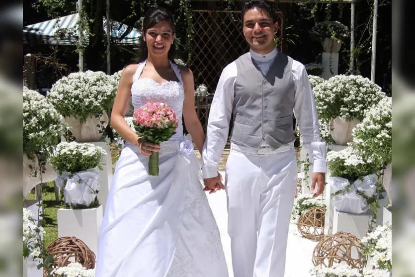   Daniel Dias e Jéssica Rodrigues se casaram em bela cerimônia evangélica na Chácara Flora 
