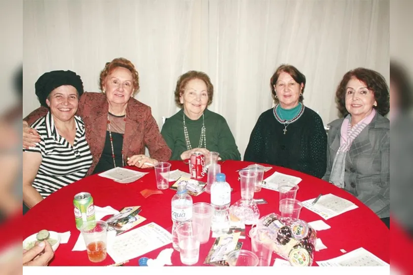  Edna Garcia, Iolanda Teixeira, Alda Pinheiro, Silvana e Izolete Mercadante 