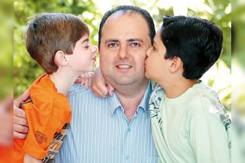  Amarildo Correa com os filhos Pedro Henrique e Luís Fernando  