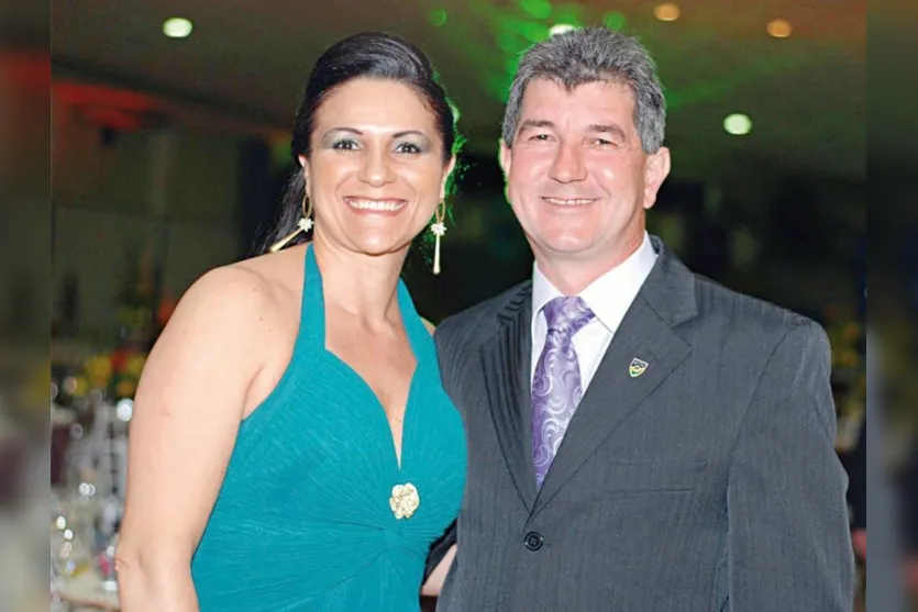   Marisa Padovezi Ferreira Bazana e Pedro Paulo Bazana, presidente do Lions  