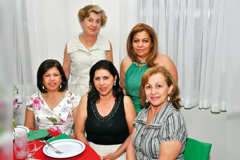   Sonia Manchini, Toninha Ceranto, Cleuza Rizo, Cida Facio e Shirley Silva  